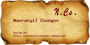 Navratyil Csongor névjegykártya